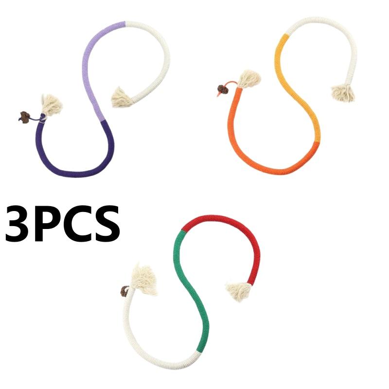 3PCS Cat Chew Ropes Cat Toys for Indoor Cats with Refillable Natural Catnip, Safe Teeth Cleaning Chew Toys, Interactive Kitten