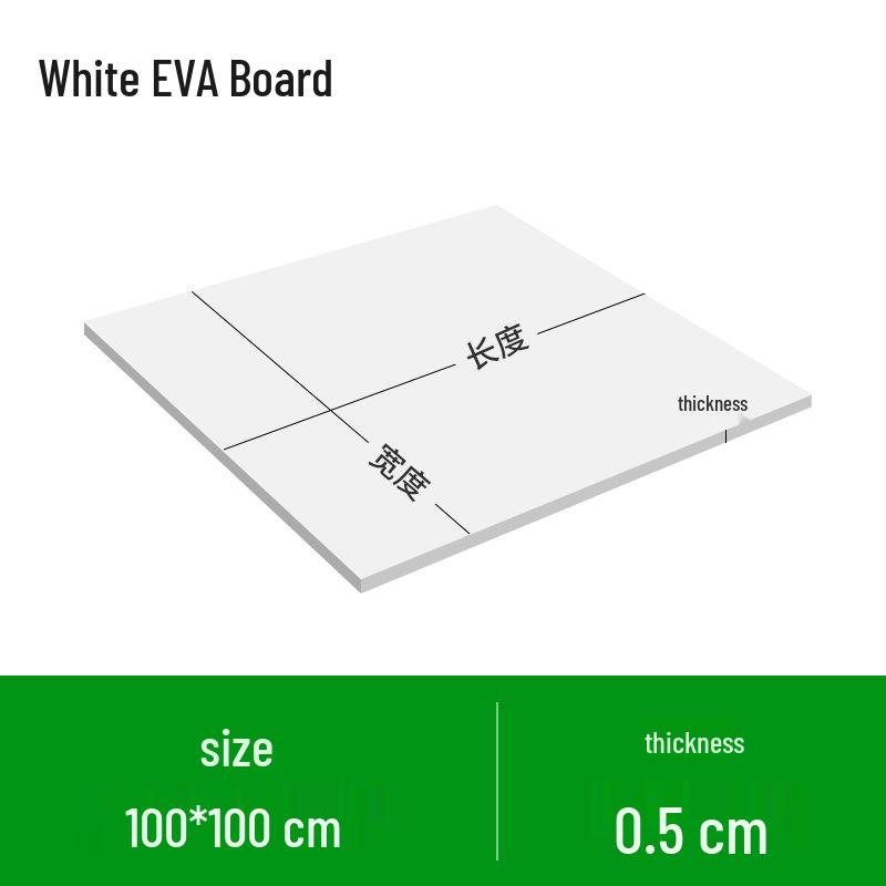High Elasticity EVA Foam Board for DIY Carving, Toy Models, and Props - Black & White
