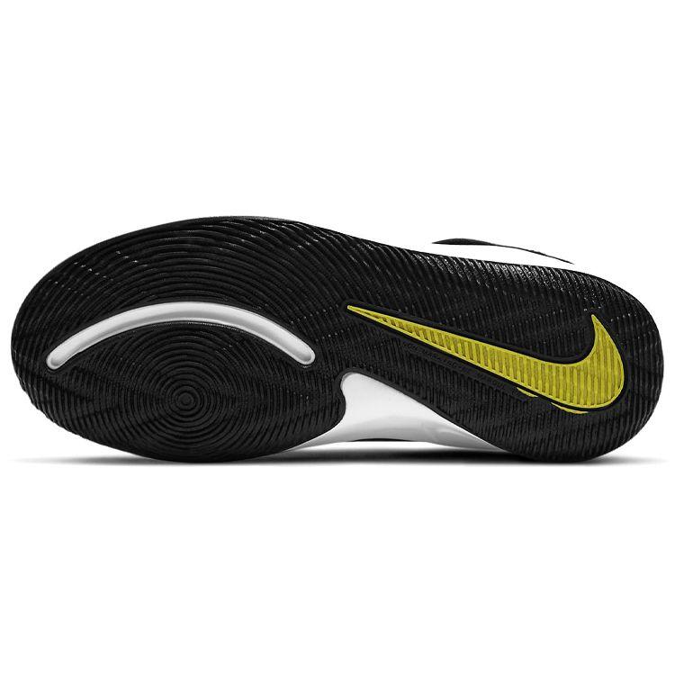 Nike Team Hustle D9 FlyEase GS Black High Voltage Kids Sneakers White Light-Smoke-Grey BV2952-013