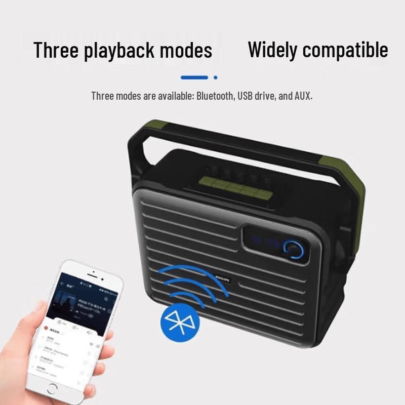 Philips SD68 Portable Outdoor KTV Speaker with Microphone (CN Version)