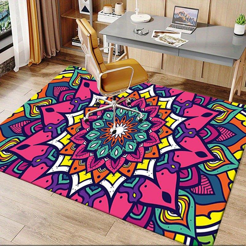 Colorful Mandala Pattern Phone WallpaperOffice Mat Home Decor Office Desk Chair Rugs Chair Carpet for office Chair Mat Gift For Halloween &
