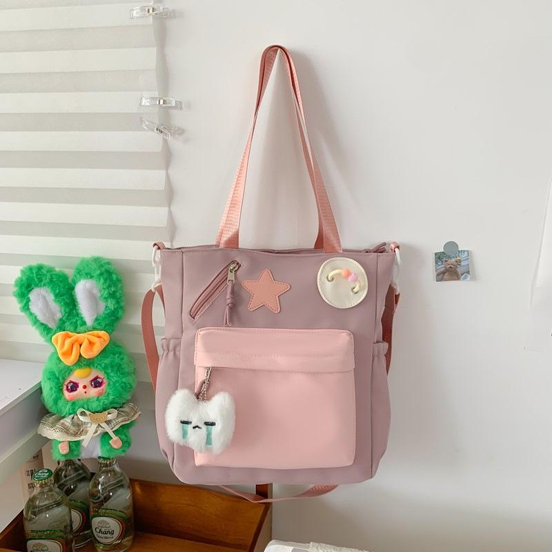 Japanese Ins Style Retro Portable Backpack College Student Junior High School Student Backpack Commuting Make-up Class Crossbody Backpack Female