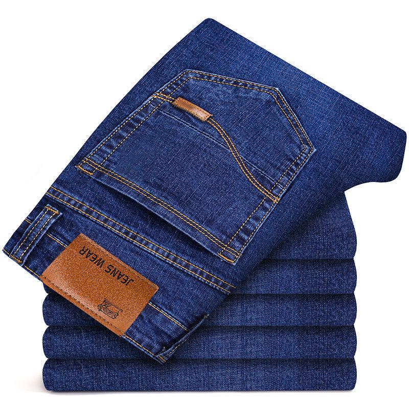 Men's Plus Size Loose Fit Straight Jeans - Durable Casual Wear