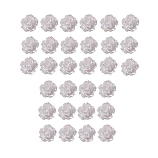 30Pcs Flower Nail Decor Glitter Stylish Nail Accessories Artificial Flower Nail Art Stud