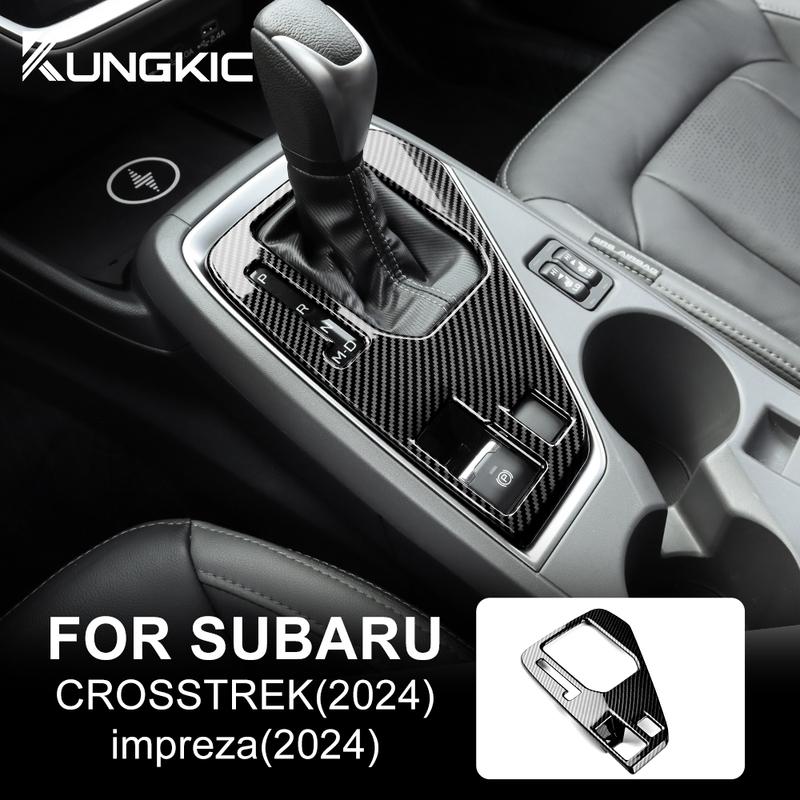 LHD RHD Can Use for Subaru Crosstrek 2024 Impreza 2024 Car Gear Shift Panel ABS Real Hard Carbon Fiber Sticker Interior Trim