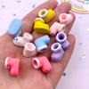 Rășină Kawaii Colorate 3D Mini Pantofi de Bebeluș Scrapbooking Figurină Flatback 10 buc DIY Decor Acasă Accesorii Fundiță Miniaturi Meșteșug
