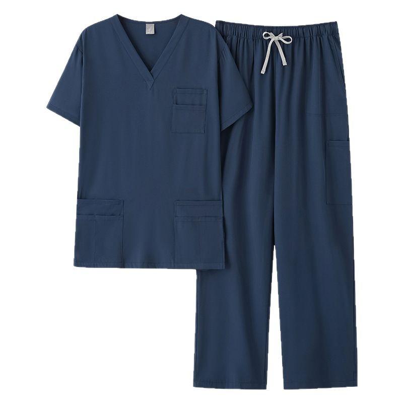 Straight Leg Scrub Set: V-Neck Uniform for ICU, Clinic, OR, Doctors & Nurses