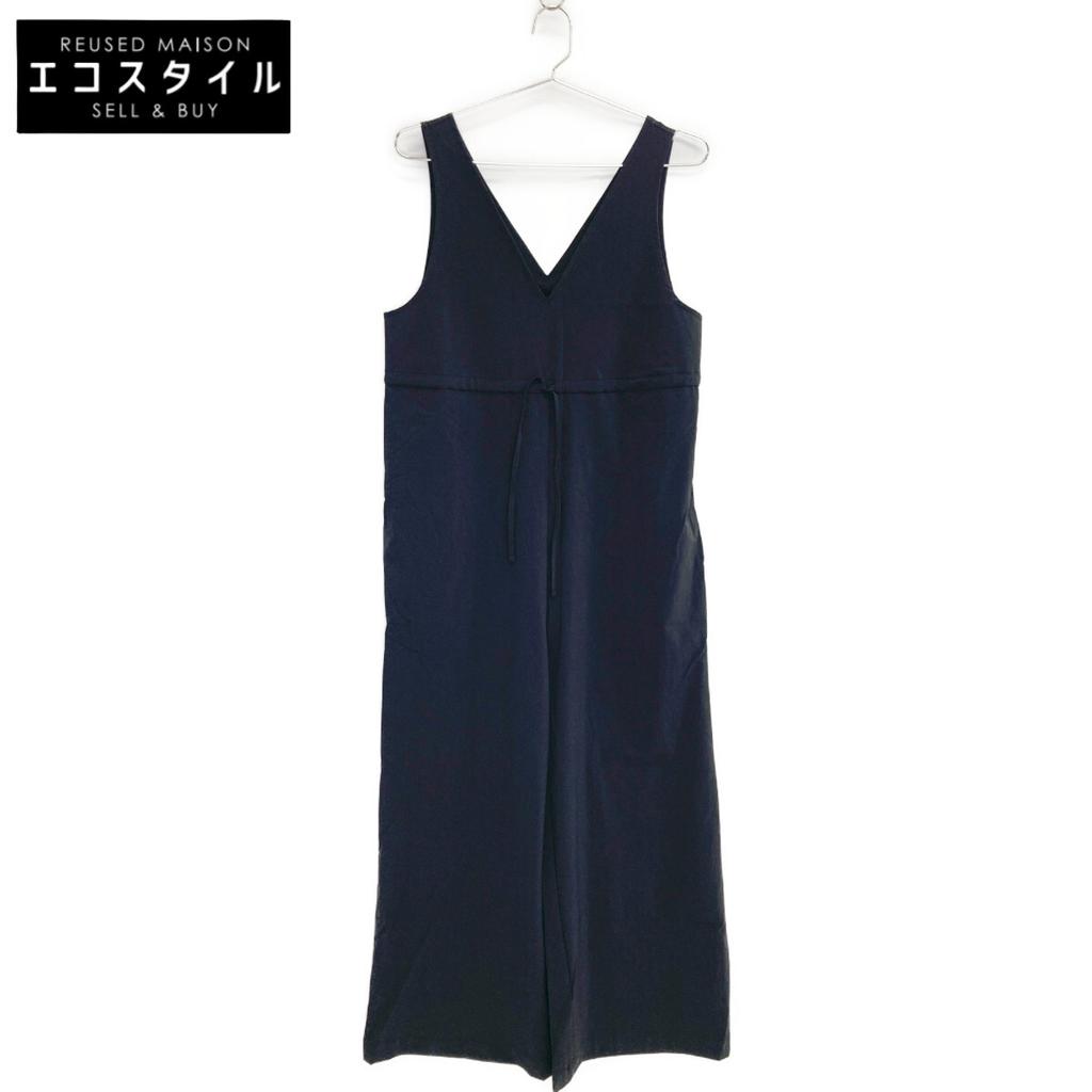 Yori YR24-23073SM Black Nylon Ribbon Waist Wide Overalls/All-in-one Dress 36 blackUsed