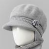 Wool Hat Women's Autumn and Winter Fleece Warm Hat, Ear Protection, Cold Protection, Thickened Knitted Hat