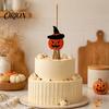 Natural Straw Broom Ornament Halloween Mini Broomstick Ornament, Witch Pumpkin Bat Ghost Decor with Grass Bright Wear-resistant Broom, Festive