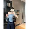 Short-sleeved T-shirt Women's Summer New Scheming One-word Collar Off-the-shoulder Polka Dot Design Bow Strap Top