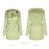Women's Warm Parka Cotton Coat with Detachable Hood Autumn Winter Mid-length Coat