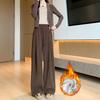 European Cotton Wool Wide-leg Pants for Women Loose Autumn and Winter Lazy Casual Slim Loose Wide-leg Pants Floor-moving Pants