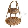 Ruhan Double-Layer Imitation Bamboo Fruit Basket