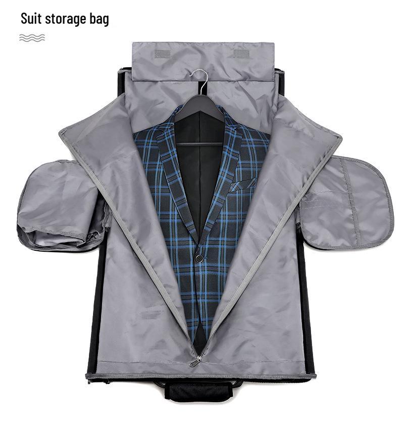 Foldable Business Travel Bag: Large Capacity, Wet/Dry Separation, Luggage Handle Attachment