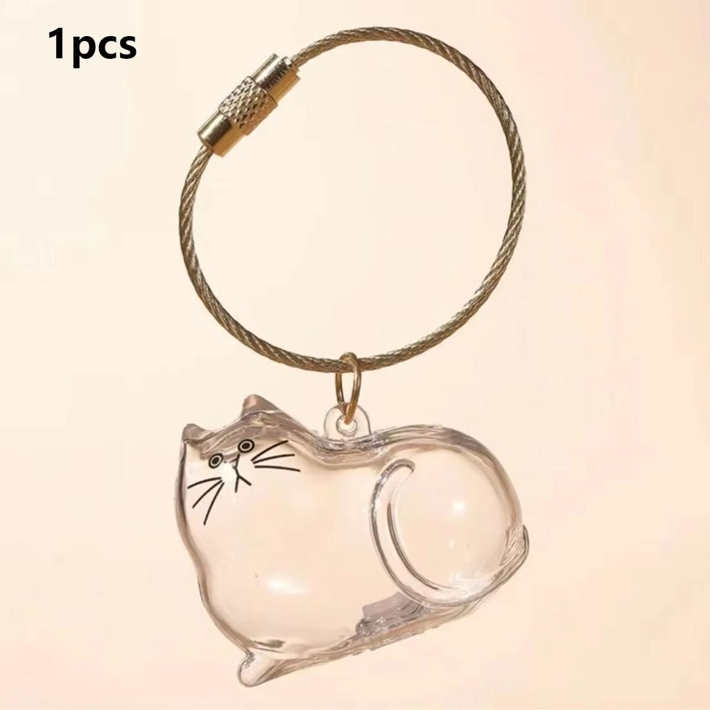 1 Transparent Catshaped Memorial Capsule A Catshaped Sealed Storage  Hanging Loopa Heartfelt Gift For Cat Owners To Commemorate