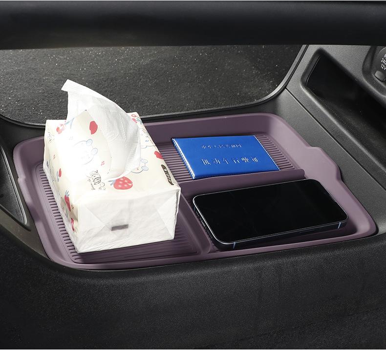 Soft Rubber Organizer for Xiaomi SU7 Console Storage Compartment, Car Interior Accessories