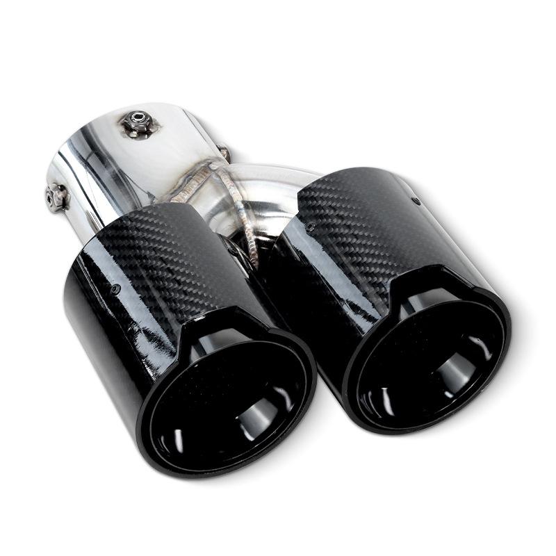 New 3-Series G28/G20 320/325/330 Carbon Fiber Stainless Steel Black Quad Exhaust Tailpipe