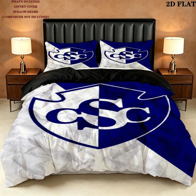 Club Sport Cartagines Pattern Bedding Set Quilt Cover Pillowcase Home Decor Gift (1 * duvet cover + 2 * pillowcase, without core)