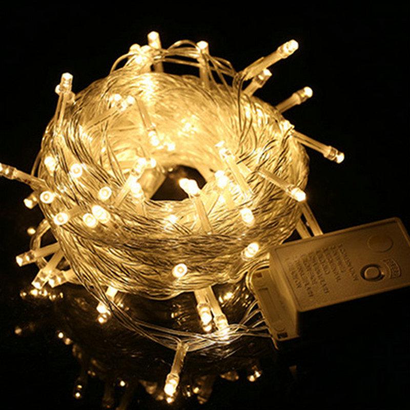 LED String Lights Outdoor Starry Sky Decoration, Colorful Christmas Holiday Wedding Flashing Lights, Bare Light String.