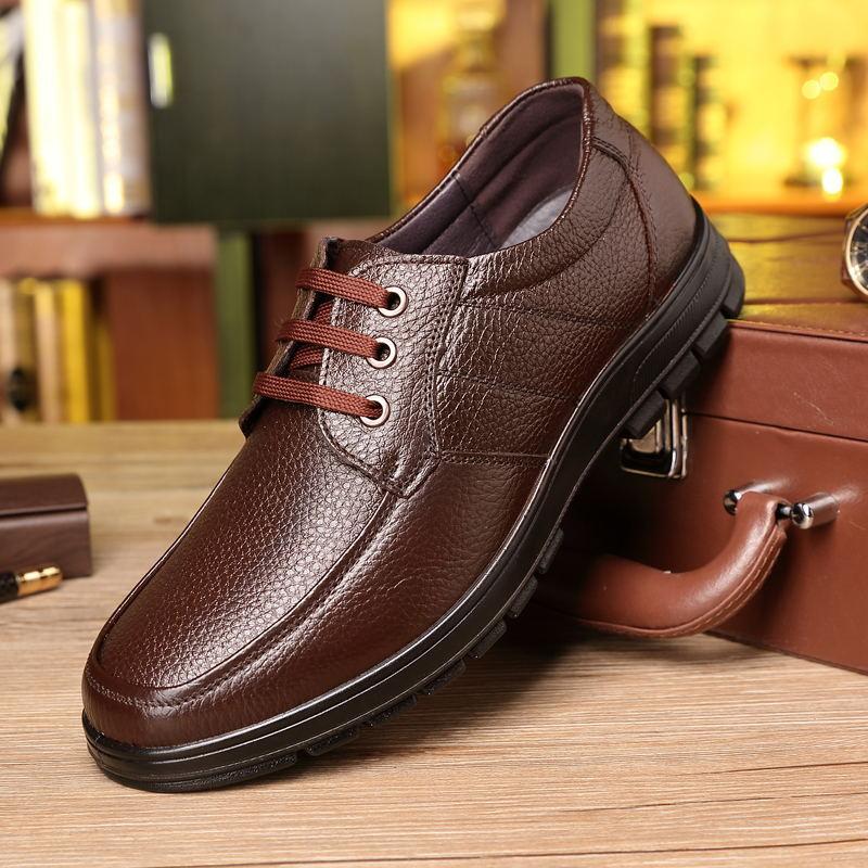 2025 direct sales first layer cowhide non-slip waterproof kitchen chef shoes spring casual leather shoes men's wear-resistant work shoes