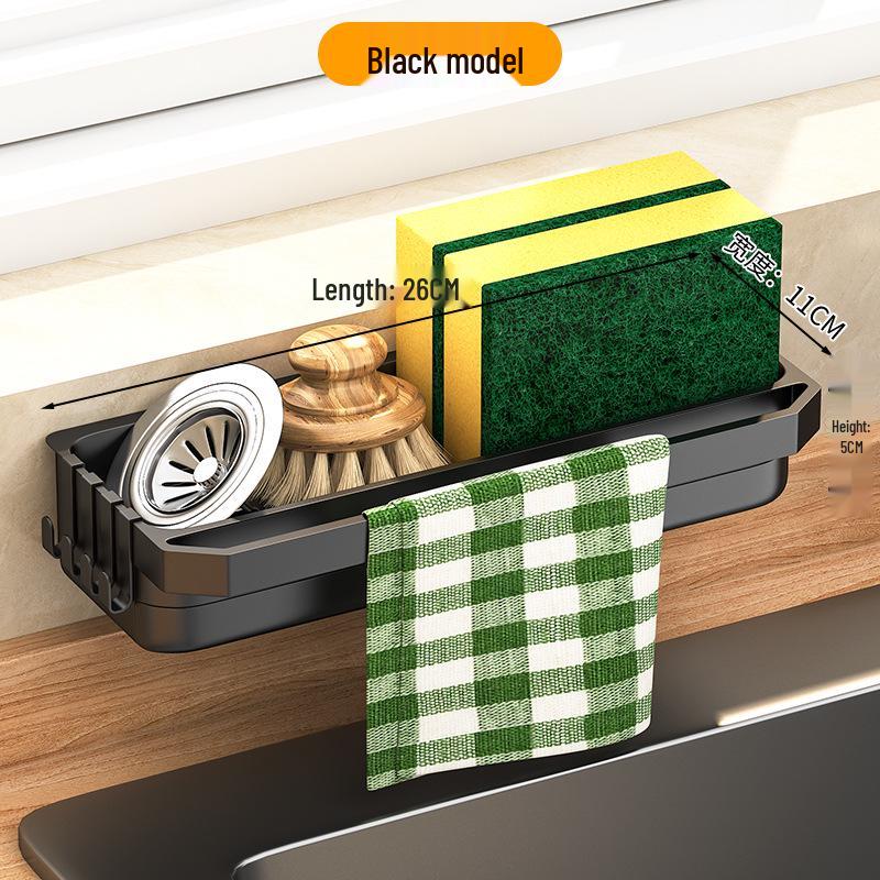 Wall-Mounted No-Drill Kitchen Storage and Draining Rack