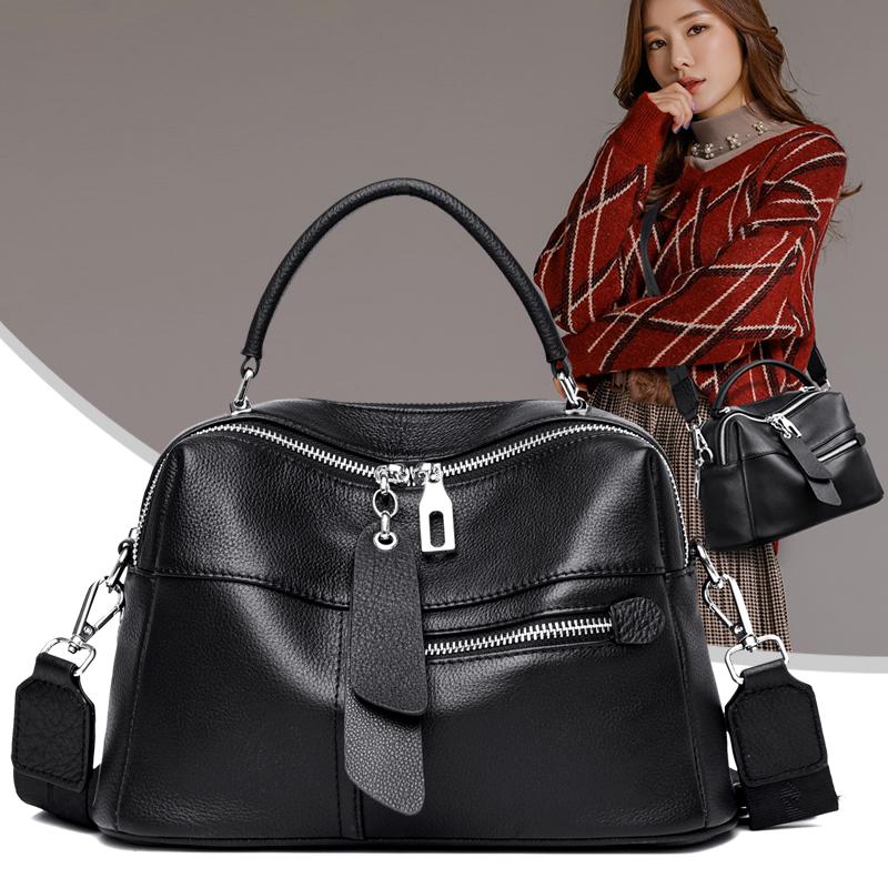 Leder Schultertasche für Damen Messenger Bags Echtes Weiches Leder Damen Tasche Lässige Crossbody Tasche Hohe Qualität