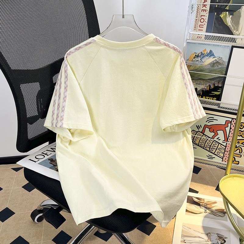 Fashion Brand Men's Letter Print Short-Sleeve T Men's Summer T-shirt ins Fashion Brand Loose Casual Top