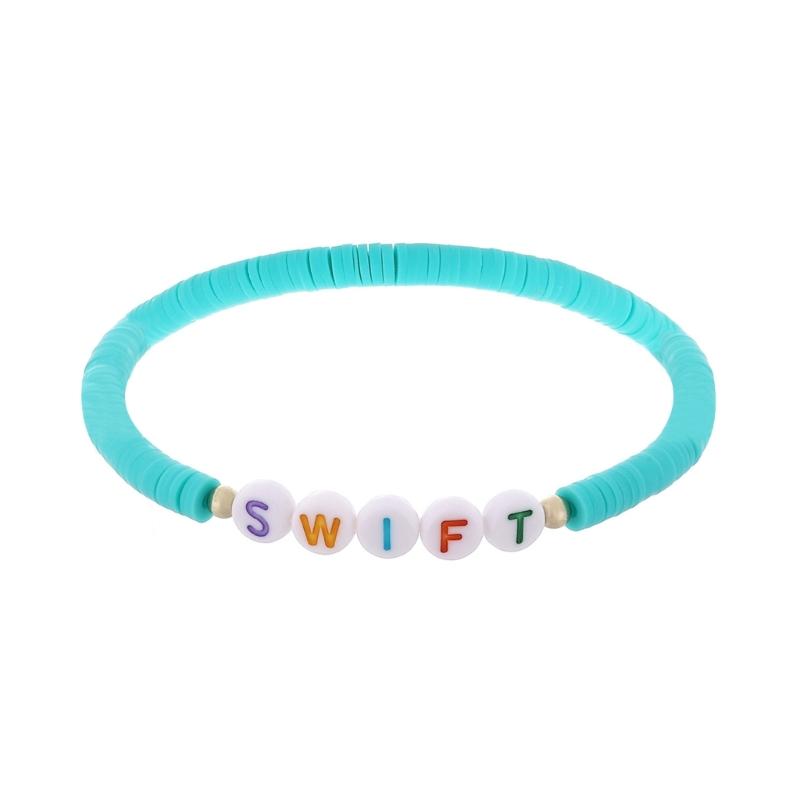 12pcs/set Taylors Bracelets Beaded Wristband Friendship Bangle for Women Letter Clay Beads Bracelets for Swiftie Fans