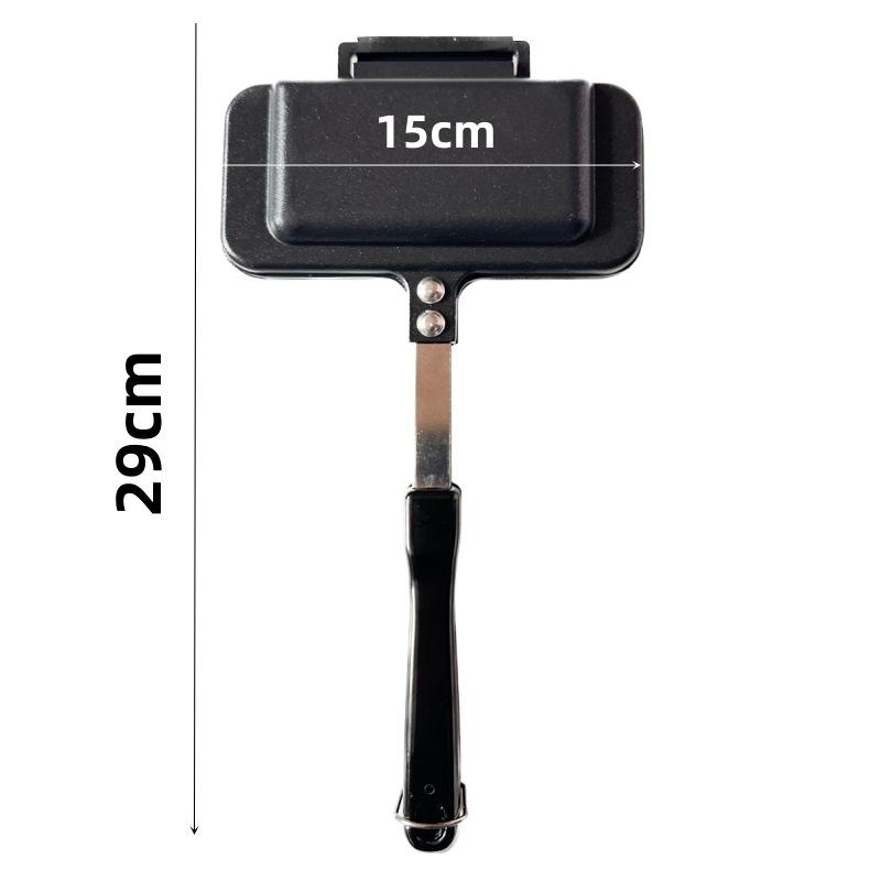 Griglia per Sandwich da Cucina per Colazione, Griglia a Sandwich a Doppia Faccia, Lega di Alluminio, Rivestimento Antiaderente, Costruzione Leggera