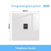 White LED Indicator Light Switch Panel Glass Piano Key Self-reset Wall Switch socket,UK FR EU Universal USB Electrical Outlet