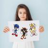 Adorable Sonic The Hedgehog Kids Anime Puzzle Interactive Sticker Diy Craft Set