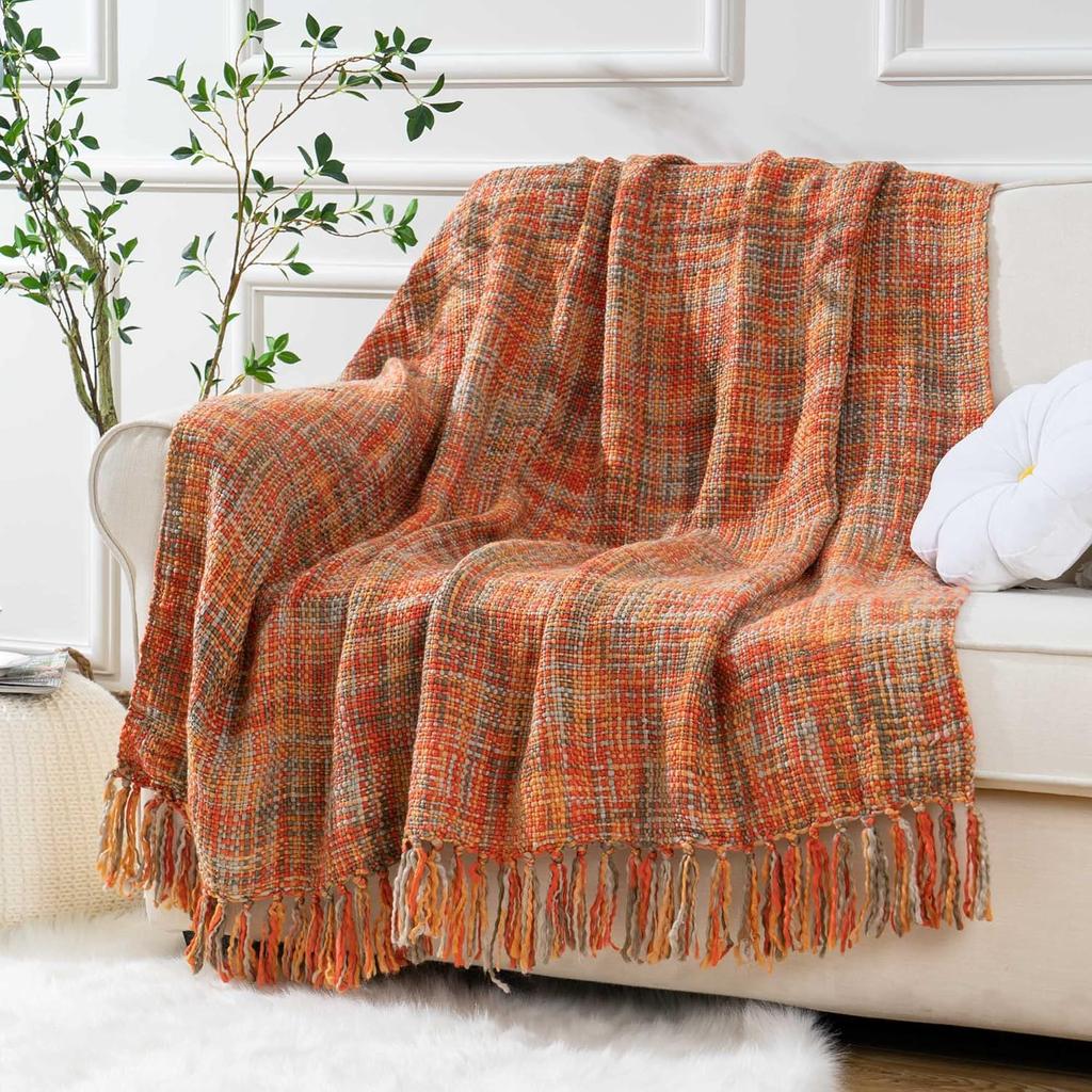 Throw Blanket for Couch Bed, Throw Blanket for Spring Summer, Colorful Boho Throw Blanket for Home Decor, Indoor and Outdoor Throw Blankets,127x152cm