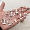 Vintage Antique Silver Anchor Charm Pendant for DIY Jewelry - 1 Piece