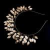 Pearl Headband Leaf Wreath Headband Mori Bride Crown Sweet Headband Tie Wedding Dress Hair Crown Headgear