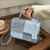 Women's Patchwork PU Leather Handbag, Trendy Versatile Crossbody Shoulder Bag for Daily Commute, Perfect Gift for Her