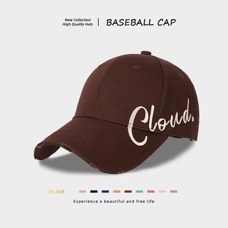 New Baseball Cap Men Wide Brim Letter Embroidery Hard-Top Caps Women Street Dance