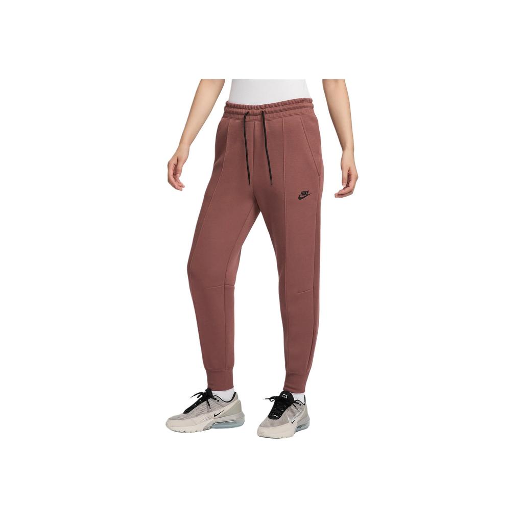 Nike Mid-Rise Breathable Knit Sports Pants Women Bottoms Red Brown FB8331-218
