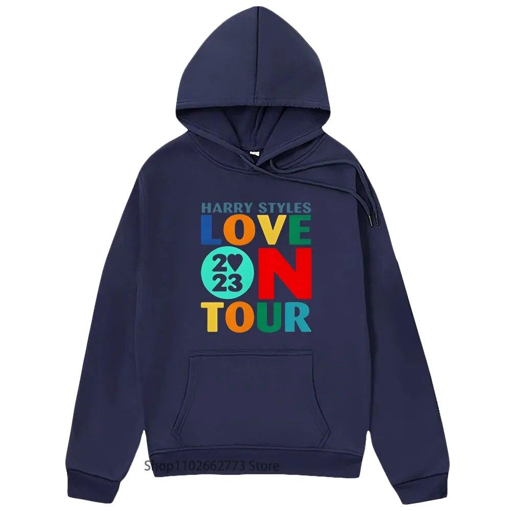 Love O Tour Concert Hoodies Unisex Vintage Harrys Haus Sweatshirt with Hooded Hip Pop Music Tops Kpop Clothes Women Winter Pullover