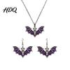 Unique Dark Aesthetic Jewelry Gothic Bat Halloween Accessory Vintage Punk Necklace Viking Durable Vampire Style Accessories Dangle Drop Earrings for