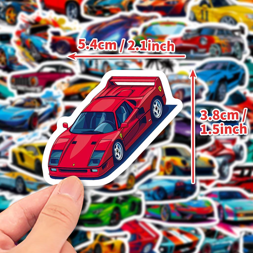 50 Autocolante Cool de Cursă Piele de Creveți Shein Desene Animate Val Joc Personalitate Bricolaj Supercar Autocolante Graffiti