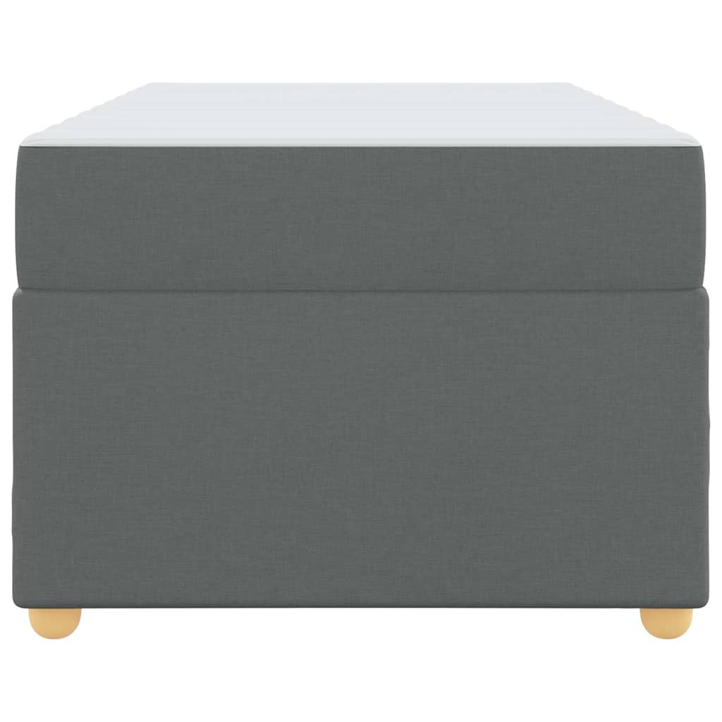 Bed Frame with Mattress Dark Grey 80 x 200 cm Fabric