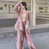 Women's Retro Casual 2024 Spring/Autumn Age-Reducing Wide-Leg Pants Suit
