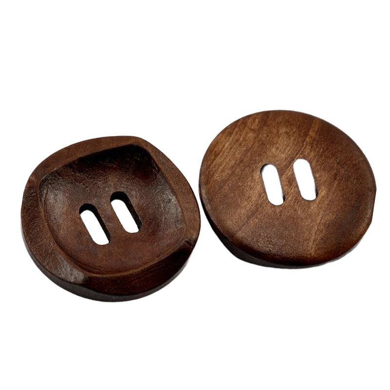 

50Pcs 30Mm Natural Wood Sewing Buttons Scrapbooking 2 Holes Round Coffee Buttons Sewing Accessories Clothes Diy Craft Home Decor OneSize