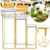 New Shiny Metal Iron Rectangle Square Frame Backdrop Gold Wedding Arch Gold-Plated Geometric Flower Stand Home Decoration Gold