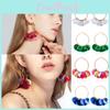 Colorful Sequin Flower Earrings In Alloy For Trendy And Creative Style