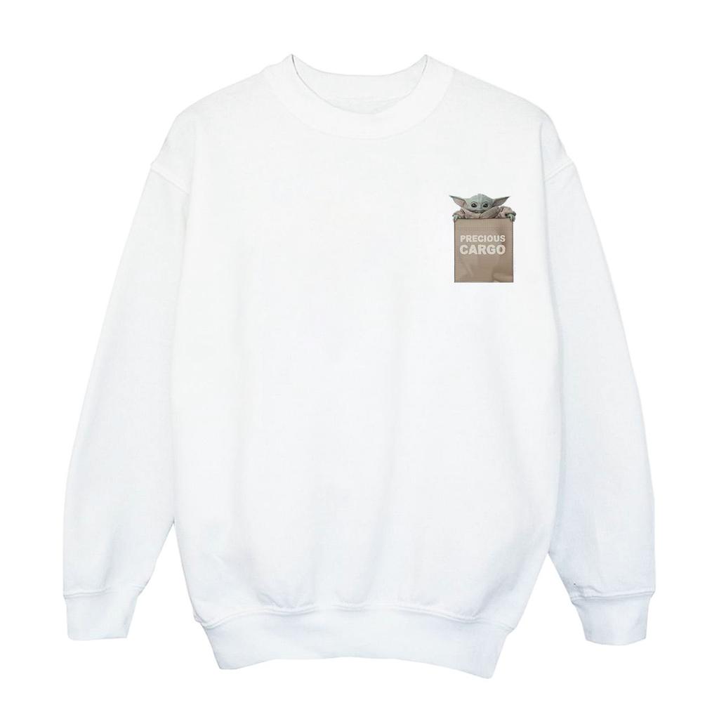 STAR WARS Womens/Ladies The Mandalorian Precious Cargo Faux Pocket Sweatshirt