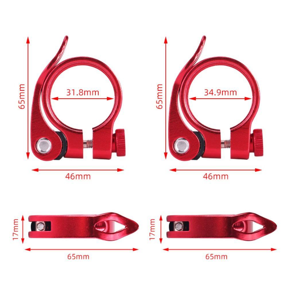 Bike Seat Post Clamp 31.8mm 34.9mm Aluminum Alloy Seat Tube Clip Bicycle Quick Release Seatpost for Mountain Tube Bike