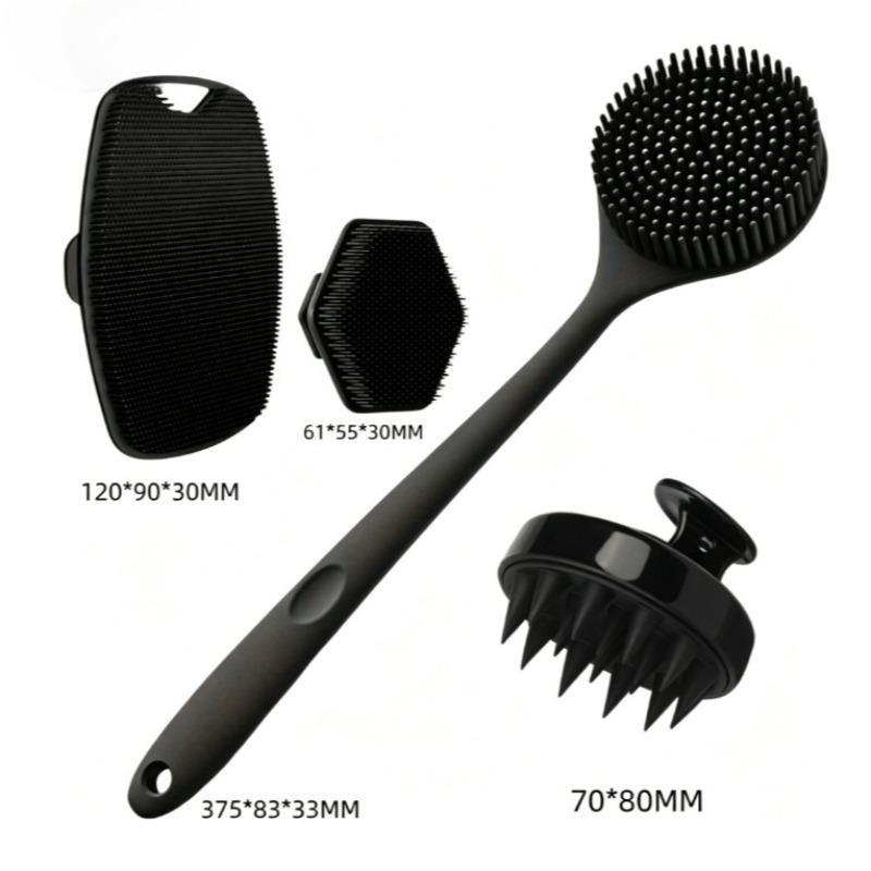 Set 1-4 Pezzi Spugna Corpo in Silicone Spazzola Esfoliante Morbida per Viso Massaggio Doccia Delicato e Pulizia della Pelle Accessori da Bagno