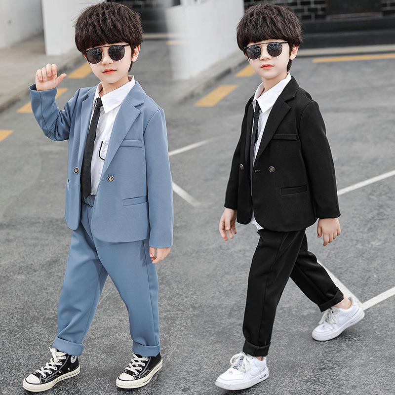 Spring/Autumn Korean Style Boys' Two-Piece Suit: Handsome Flower Boy Formal Wear